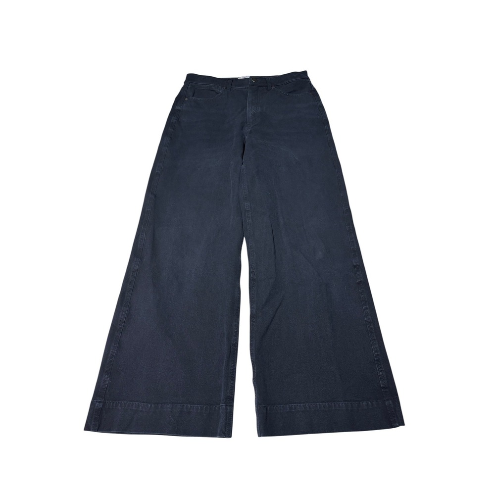 MM LaFleur Milo Wide Leg Pants Ink Navy Blue Organic Cotton Women Size 6 W29 L28